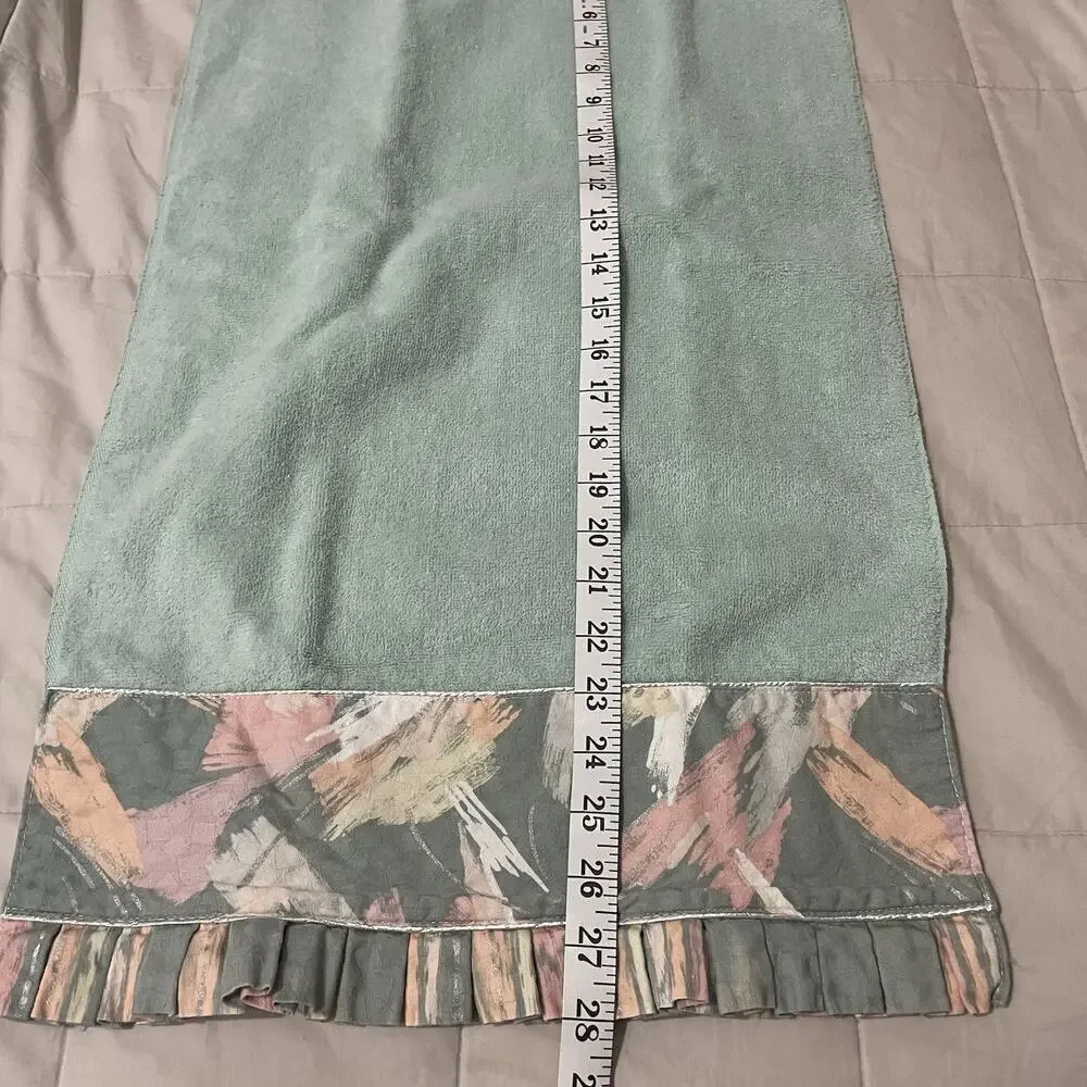 Fieldcrest Lustre Towel Set of Three Green Vintage 80s 2 Bath 1 Hand Cotton
